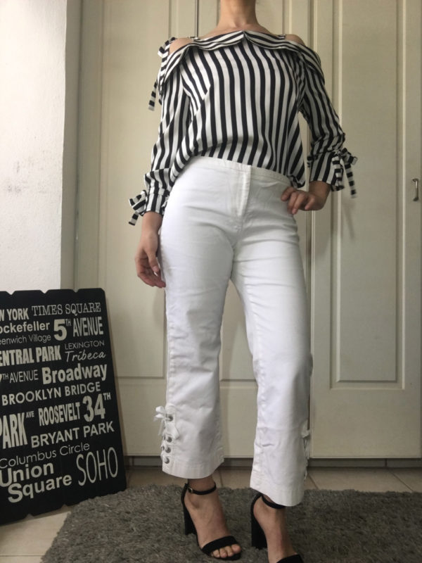 Pantalon pescador blanco