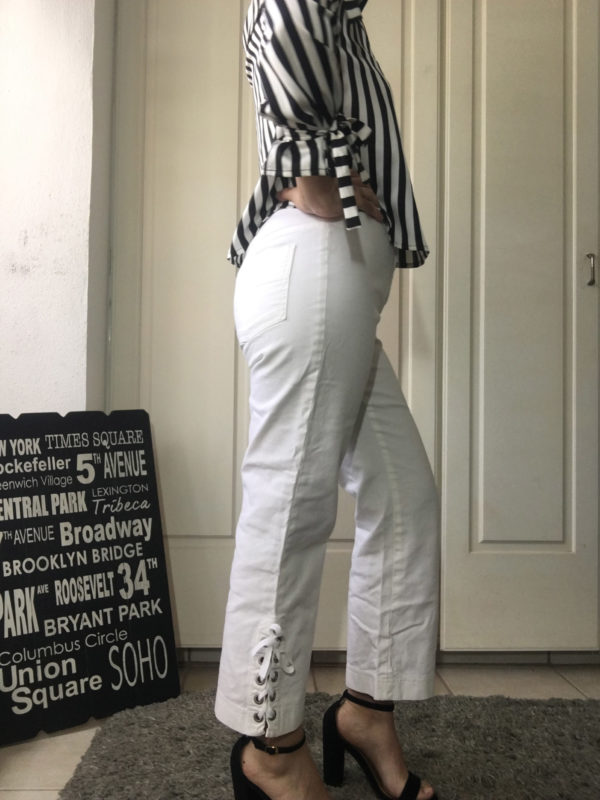 Pantalon pescador blanco