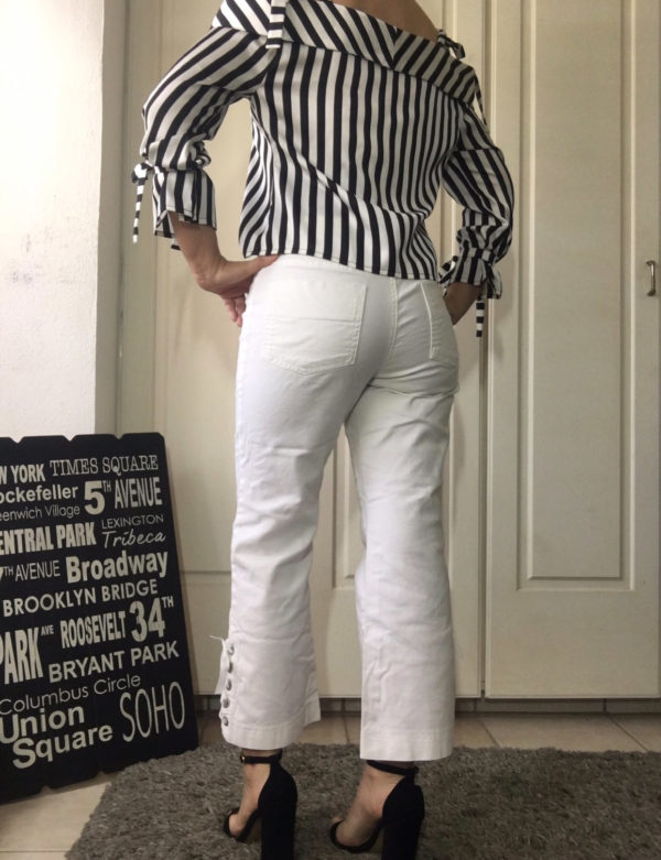 Pantalon pescador blanco